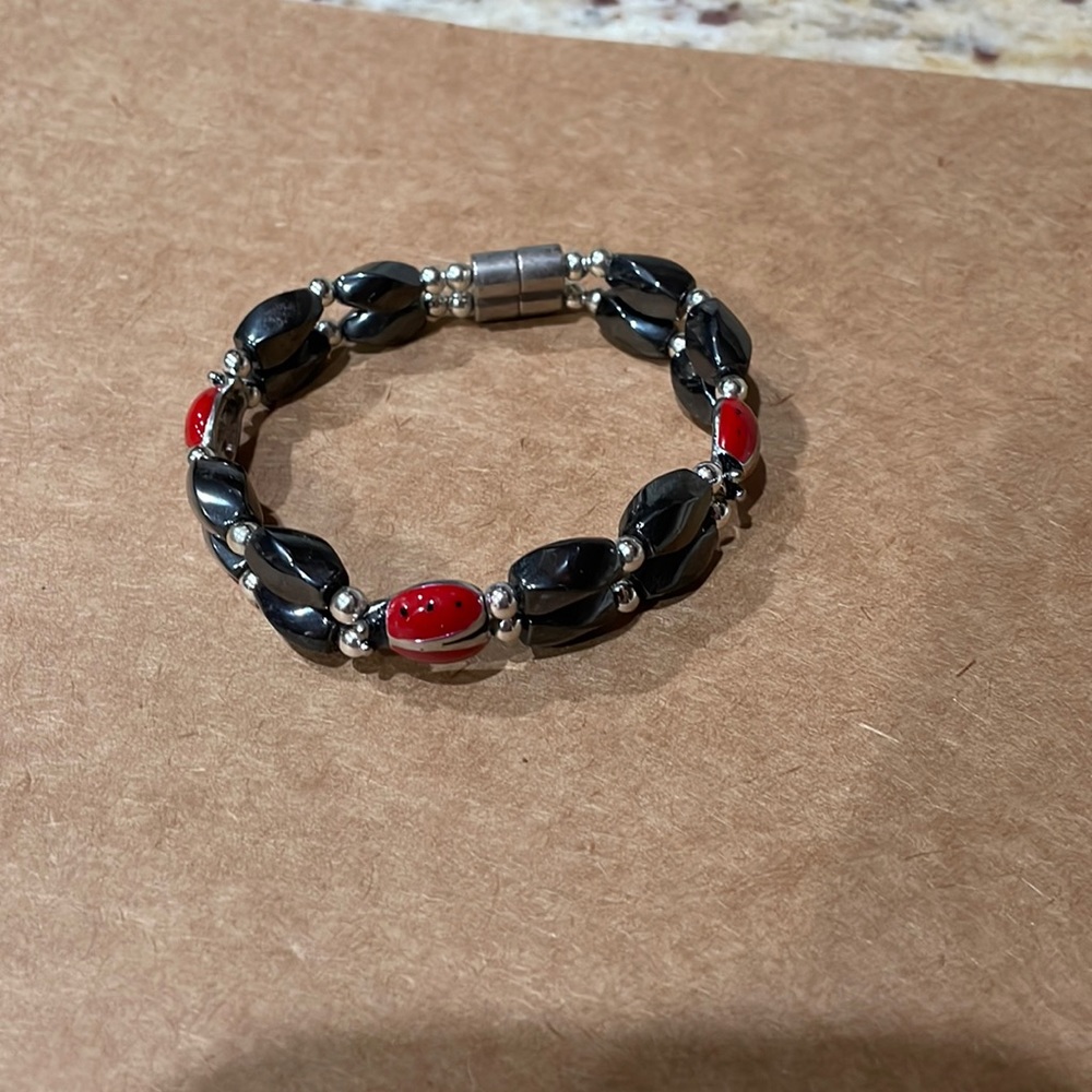 Lady bug magnetic bracelet